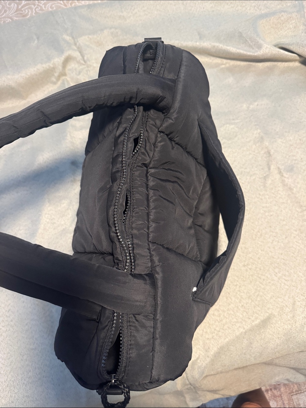 WILO Black Quilted Tote with Padded Handles - Picture 7 of 7
